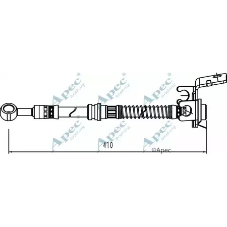 Тормозной шланг APEC BRAKING A72EUQ HOS4131 AG6VD GA 1265445189 изображение 0