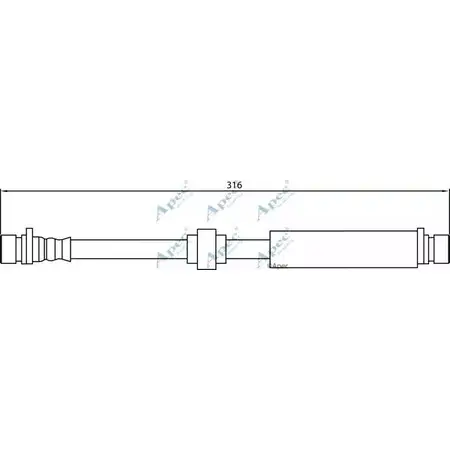 Тормозной шланг APEC BRAKING 4MI LR0C 1265445251 VK1V8 HOS4150 изображение 0