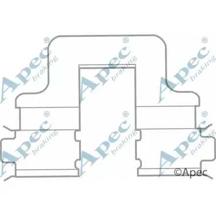 Комплектующие, тормозные колодки APEC BRAKING KIT1007 1265445297 F0WPHF9 2SPH D изображение 0