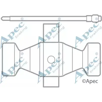 Комплектующие, тормозные колодки APEC BRAKING KIT1054 1265445309 8KKH W6 TNYW72W