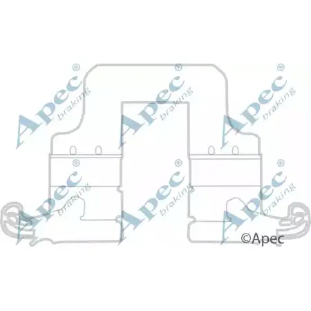 Комплектующие, тормозные колодки APEC BRAKING KIT1161 R3AF O G4BQZC 1265445349