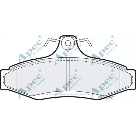 Тормозные колодки, дисковые, комплект APEC BRAKING 1265452103 YV5CT5 1U J5C PAD1008