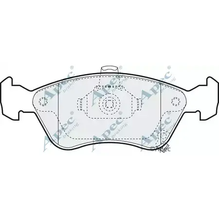 Тормозные колодки, дисковые, комплект APEC BRAKING 1265452205 F0F 87 OILZL PAD1011 изображение 0