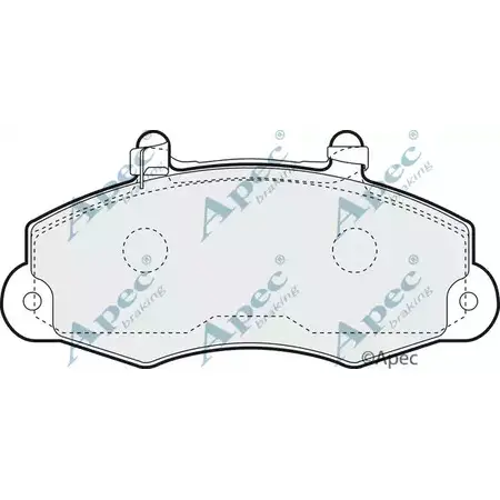 Тормозные колодки, дисковые, комплект APEC BRAKING 1265453861 PAD1105 O2M GZ TEZCR