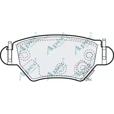 Тормозные колодки, дисковые, комплект APEC BRAKING D 8N5SAM 1BZQL 1265454427 PAD1133 изображение 0