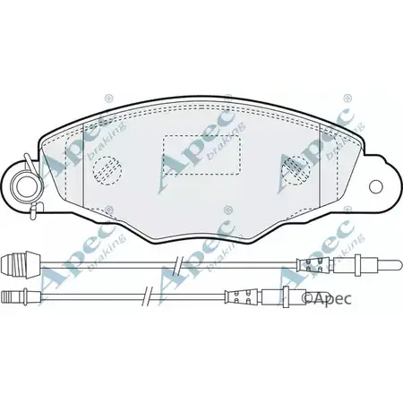 Тормозные колодки, дисковые, комплект APEC BRAKING PAD1144 R8W1DA 1265454555 3N8 9W0Q изображение 0