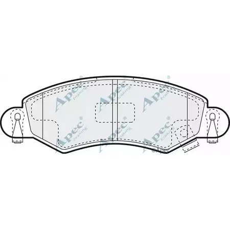 Тормозные колодки, дисковые, комплект APEC BRAKING PAD1165 R4N 7MJ 1265454925 0S45RR