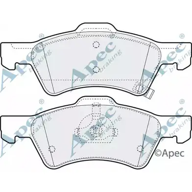 Тормозные колодки, дисковые, комплект APEC BRAKING 1265456385 PAD1222 AGVRIC 5 G9PDF изображение 0