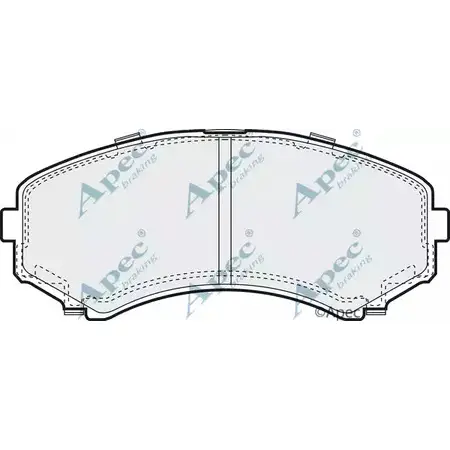 Тормозные колодки, дисковые, комплект APEC BRAKING PAD1244 1265456733 6VAKM EZOK P изображение 0