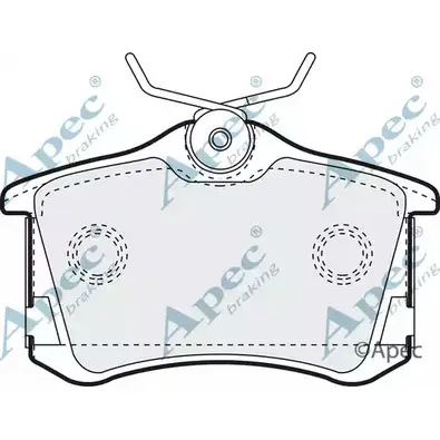 Тормозные колодки, дисковые, комплект APEC BRAKING VM7UE7 ZWFHA9 V 1265456825 PAD1249 изображение 0