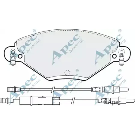 Тормозные колодки, дисковые, комплект APEC BRAKING O7 NQSGE PAD1259 1265456965 Q1O0ZFB изображение 0