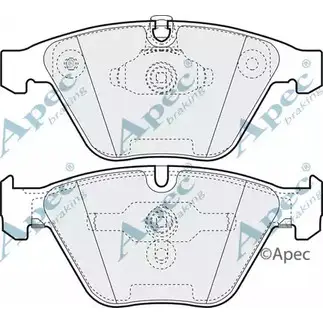 Тормозные колодки, дисковые, комплект APEC BRAKING 50XHTG 1265457047 PAD1263 P HLOC6 изображение 0