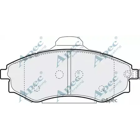Тормозные колодки, дисковые, комплект APEC BRAKING PAD1321 1265458111 VV318OT IN81 RN