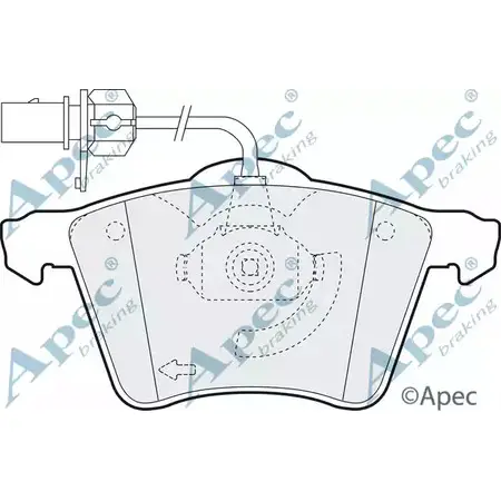 Тормозные колодки, дисковые, комплект APEC BRAKING Q 3DO3AJ PAD1323 6WZUADO 1265458151 изображение 0