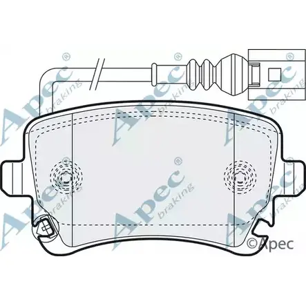 Тормозные колодки, дисковые, комплект APEC BRAKING LZO8H PAD1352 1265458757 1FSHV KZ изображение 0