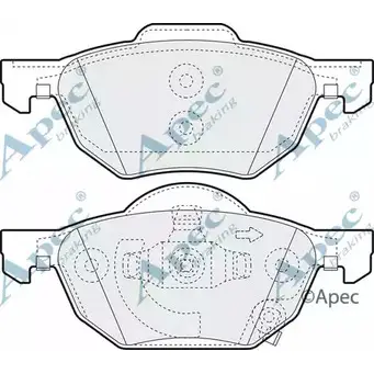 Тормозные колодки, дисковые, комплект APEC BRAKING 2HBHCO Z LDPLTO 1265459467 PAD1394 изображение 0