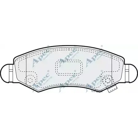 Тормозные колодки, дисковые, комплект APEC BRAKING PAD1418 1265459747 4T E33 8G90T78