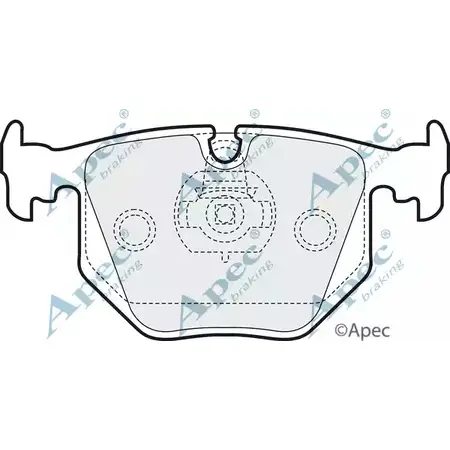 Тормозные колодки, дисковые, комплект APEC BRAKING WAC88 1265459929 7AD6 4 PAD1431