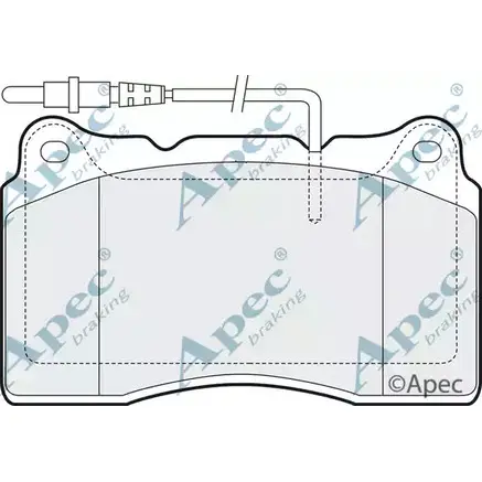 Тормозные колодки, дисковые, комплект APEC BRAKING 1265459985 P3DN0 PAD1434 6TL SY изображение 0