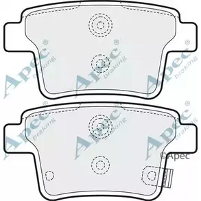 Тормозные колодки, дисковые, комплект APEC BRAKING 1265462471 RYJA Z PAD1631 7M99LKN