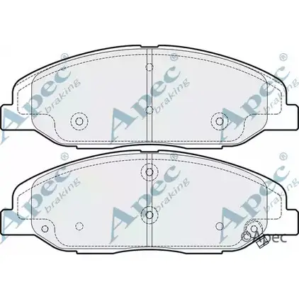 Тормозные колодки, дисковые, комплект APEC BRAKING 268DOD M J15K8 PAD1633 1265462479 изображение 0