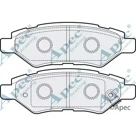 Тормозные колодки, дисковые, комплект APEC BRAKING 2L I8A8 1265462497 ZHWV49 PAD1636 изображение 0