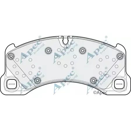 Тормозные колодки, дисковые, комплект APEC BRAKING PAD1670 B J7YI 1265462699 R9F6X