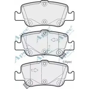 Тормозные колодки, дисковые, комплект APEC BRAKING Q3VTMO PAD1674 1265462767 HK4L3 O3 изображение 0