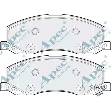 Тормозные колодки, дисковые, комплект APEC BRAKING CL2 5R M221SI PAD1696 1265462941 изображение 0