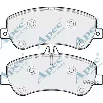 Тормозные колодки, дисковые, комплект APEC BRAKING 2AK JB PAD1711 1265463107 9Z7C4 изображение 0