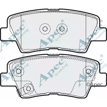 Тормозные колодки, дисковые, комплект APEC BRAKING GL8A A 1265463395 PAD1754 7TPJ3NZ изображение 0
