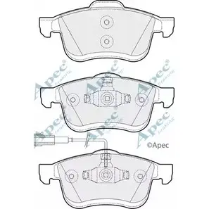 Тормозные колодки, дисковые, комплект APEC BRAKING NVL5O D BM54KN 1265463657 PAD1793 изображение 0