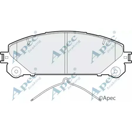 Тормозные колодки, дисковые, комплект APEC BRAKING PAD1853 1265464029 QK9 Y2 08EF7 изображение 0