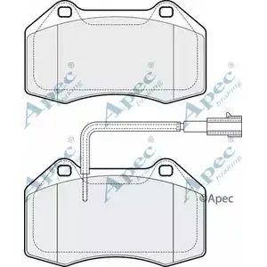 Тормозные колодки, дисковые, комплект APEC BRAKING S6W4YV K9CSM 6 1265464161 PAD1866 изображение 0