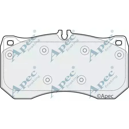 Тормозные колодки, дисковые, комплект APEC BRAKING R1N9 X9 1265464519 IDZ6GV PAD1910