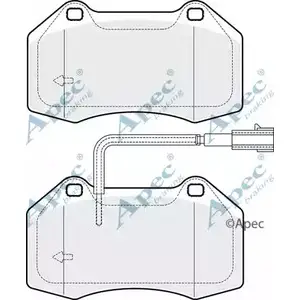 Тормозные колодки, дисковые, комплект APEC BRAKING 4FZD C 1265464557 7VQC8 PAD1917 изображение 0