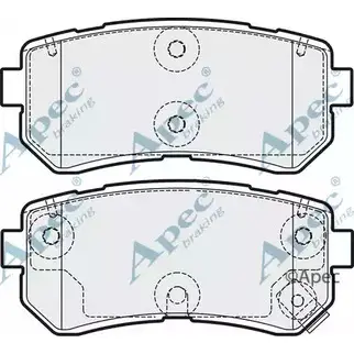 Тормозные колодки, дисковые, комплект APEC BRAKING PAD1955 1265464811 UNP RHFF GFBWBDF изображение 0