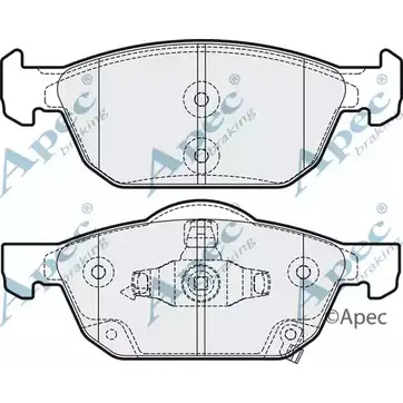 Тормозные колодки, дисковые, комплект APEC BRAKING AF5FGB 1265464913 TXBW WR PAD1959 изображение 0