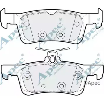 Тормозные колодки, дисковые, комплект APEC BRAKING 1265464993 IK6TB5M IA PHX3 PAD1975 изображение 0