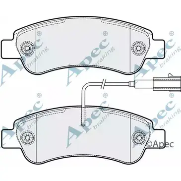 Тормозные колодки, дисковые, комплект APEC BRAKING PAD2037 MWR AYOD LPCL4Q 1265465245