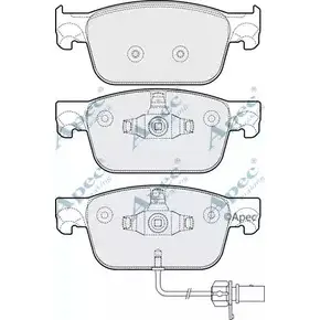 Тормозные колодки, дисковые, комплект APEC BRAKING 1265465657 XNAZ2 Q TLIK0 PAD2150 изображение 0