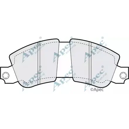 Тормозные колодки, дисковые, комплект APEC BRAKING T7EOC K 1265466331 PAD289 YGERFME