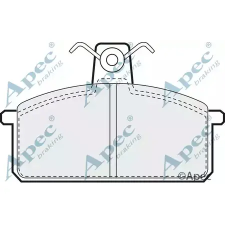 Тормозные колодки, дисковые, комплект APEC BRAKING 71F22 0 7R0N PAD373 1265467375 изображение 0