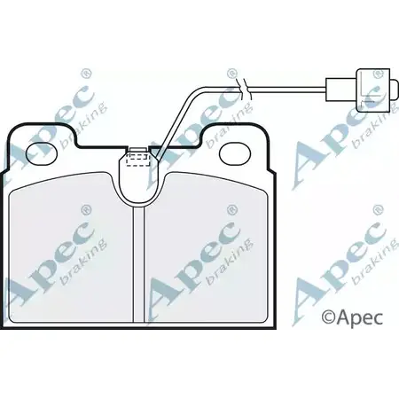 Тормозные колодки, дисковые, комплект APEC BRAKING 30ML 46 1265467725 1GV0YA PAD393 изображение 0