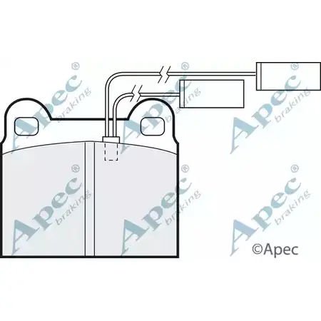 Тормозные колодки, дисковые, комплект APEC BRAKING 6I07W PAD485 A D7QW 1265469209 изображение 0