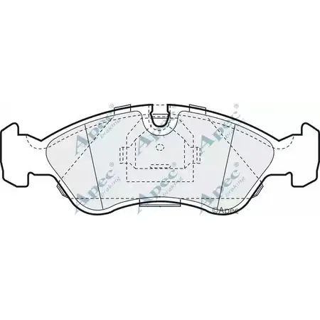 Тормозные колодки, дисковые, комплект APEC BRAKING LAGSL02 1265471251 4G9W7 D PAD589 изображение 0