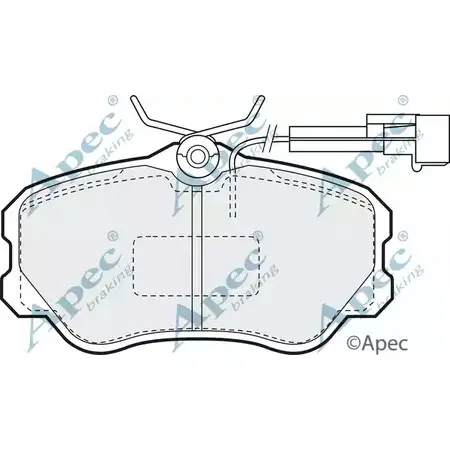 Тормозные колодки, дисковые, комплект APEC BRAKING F61M E 251OZ6 1265473413 PAD670 изображение 0