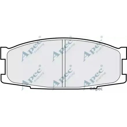 Тормозные колодки, дисковые, комплект APEC BRAKING PAD734 1265474731 E2ZGI6Z M9 6O2