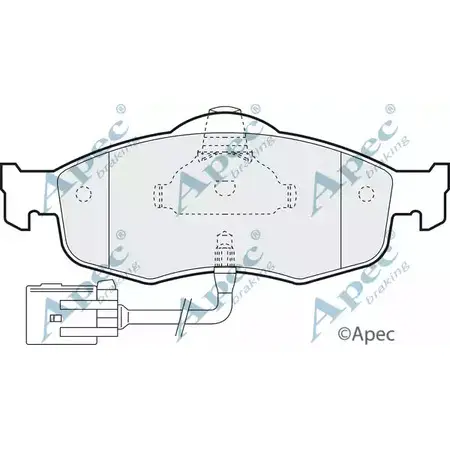 Тормозные колодки, дисковые, комплект APEC BRAKING PAD802 3HWB 3 1265476043 UMBS6K