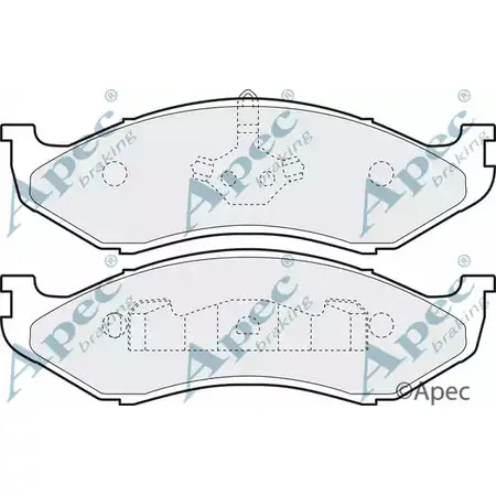 Тормозные колодки, дисковые, комплект APEC BRAKING 7A4L O7 V1WMX 1265476935 PAD852 изображение 0